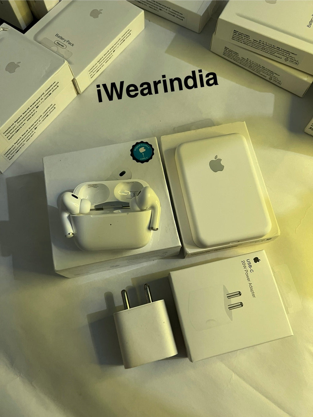 Combo offer :- AirPods Pro 2nd Generation with iWear Magsafe Battery Pack &  20w Adapter (With 6 Months Warranty)