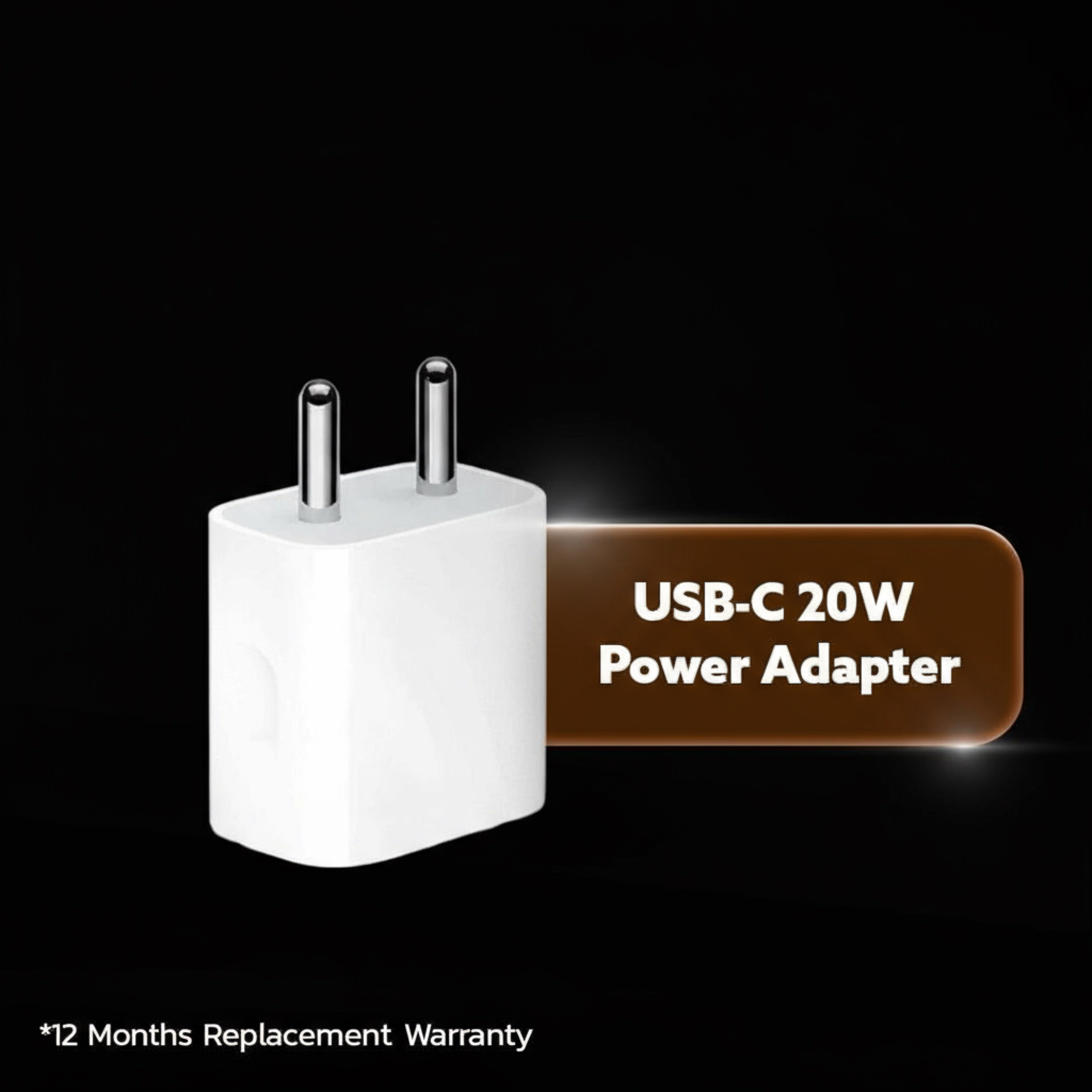 20W USB-C Power Adapter (With 6 Months Warranty) (1 Year Warranty)