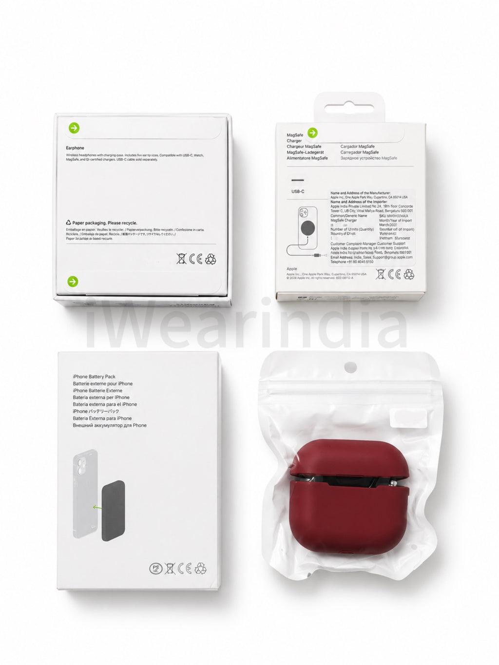 Ultimate 4-in-1 Combo: iWearPods Pro 3 + MagSafe Power Bank + MagSafe Charger + Silicone Pods Case .