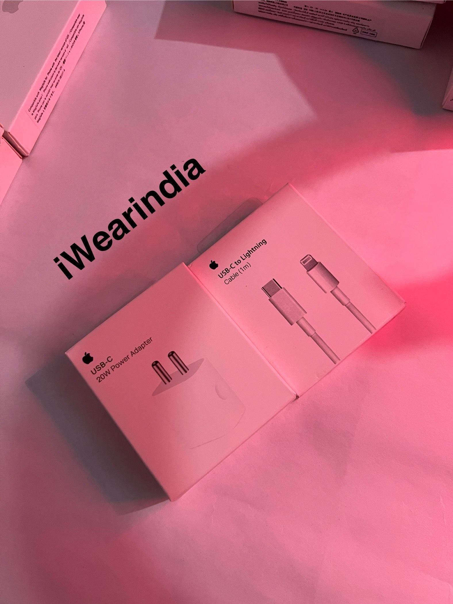 20w Adapter With Type C to Lighting Cable (1 Year Warranty)